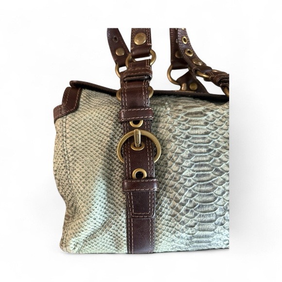 Vintage Coach Rare Sage Chelsea Python Shoulder Bag One Of A Kind|Vintage Coach - Picture 5 of 16
